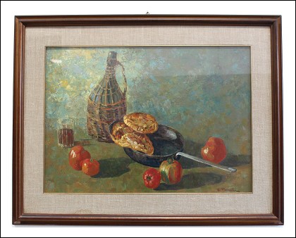 Dipinto ad olio \"natura morta\" - Walter Morselli