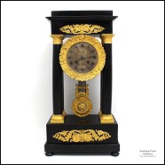 Antico Orologio a Pendolo Portico Impero XIX secolo