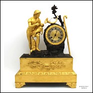 Antico Orologio a Pendolo Impero in bronzo dorato - XIX secolo