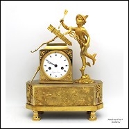 Antico Orologio a Pendolo impero in bronzo dorato XIX secolo