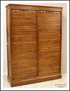 Antico classificatore schedario archivio serranda in rovere