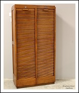 Antico classificatore schedario archivio serranda in rovere