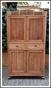 Credenza dispensa antica Liberty in olmo a quattro ante