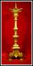  ’ A FINE PAIR OF ROMAN BRONZE CANDLESTICKS ’    17TH CENTURY -18,89 in.