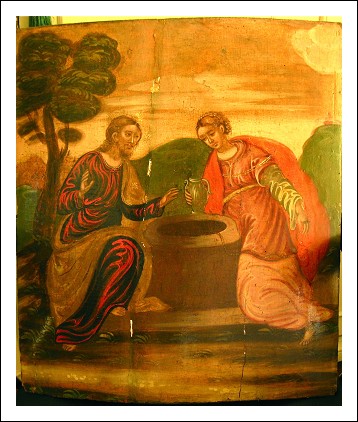 Gesù e la Samaritana. ’Madoner veneto’.