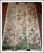 Scroll ( sei ) Cina, Dinastia Quing. Formano un unico paesaggio. XVIII-xix secolo.