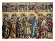 Processione del Doge nella Domenica delle Palme. F. Ongania. Venezia.