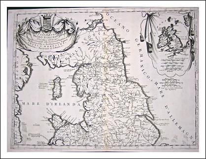 Regno d Inghilterra su due fogli- V M CORONELLI- 1690  Autentiche