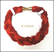 Collana torsade \"Creazione esclusiva di Rajola\" in corallo e chiusura in oro 18 Kt.